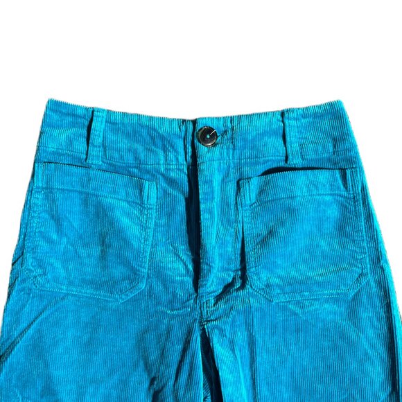 MAEVE by Anthropologie Women's Corduroy Wide Leg Bright Blue Pants - S - Picture 4 of 8